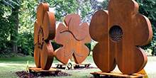 园林雕塑锈板造型雕塑花朵花瓣雕塑不锈钢雕塑