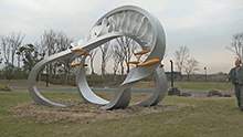 公园雕塑抽象鱼群雕塑不锈钢异形雕塑不锈钢广场雕塑