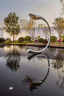 蝴蝶雕塑现代雕塑雕塑白钢雕塑抽象雕塑雕塑定制水景雕塑
