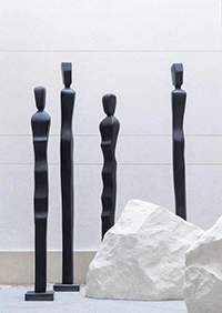 不锈钢抽象人物雕塑售楼处摆件